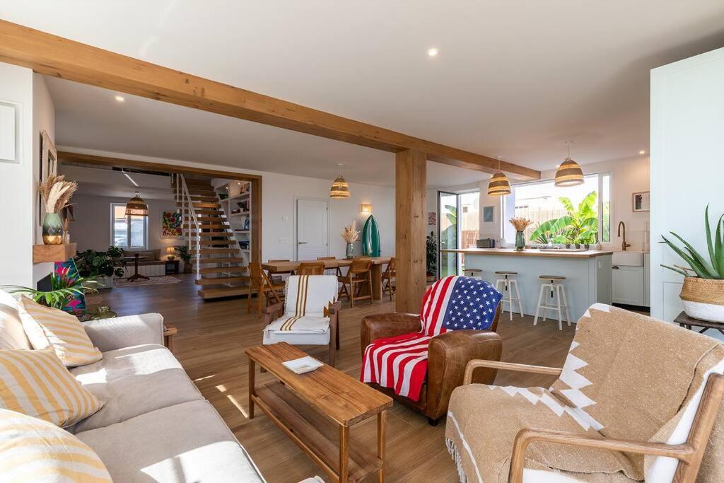 Beautiful Beach House In Front Of The Ocean Biarritz Ngoại thất bức ảnh